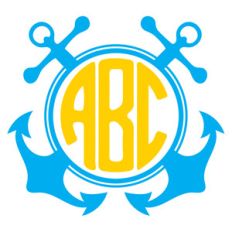 crossed anchor monogram