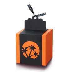 cube box with palms