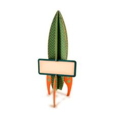 rocket 3d slice place card