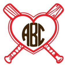 baseball bats heart