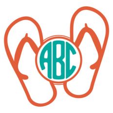 flip flop monogram