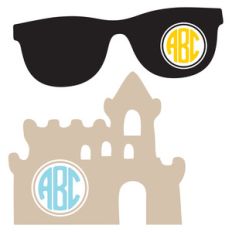 beach monogram set