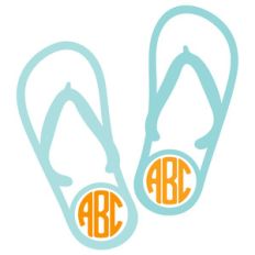 flip flops monogram