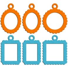 scalloped frame charms