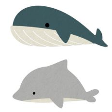 sea creatures – whale and dolphin