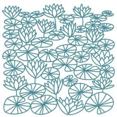 water lilies 12x12 lace overlay