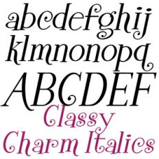 snf classy charm italics