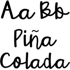 pina colada font