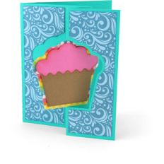 flip flap card cupcake