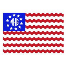 us ric rac flag monogram frame