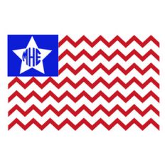 us chevron flag monogram frame