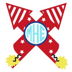 double roman candle monogram frame