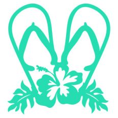 floral flip flops