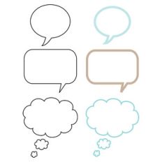 outlined speech bubbles