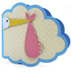 stork and baby card