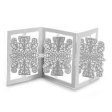accordion card lacy wedding