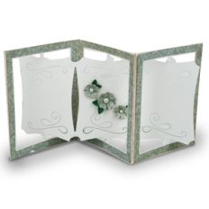 accordion card triple flower