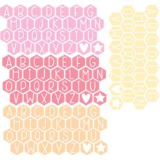 warm pastel hexagon alpha