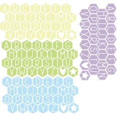 cool pastel hexagon alpha