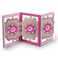 accordion card sweet flower