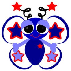 4th of july butterfly
