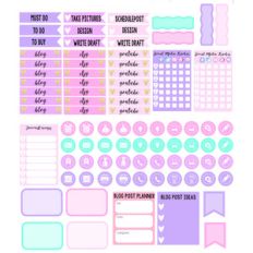 social media weekly planner stickers