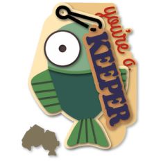 fish keeper shaped a6 card