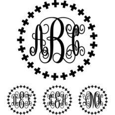 monogram elaborate script font - plus sign