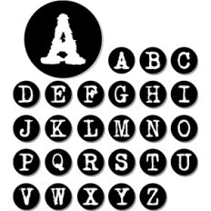 typewriter alphabets - capitals