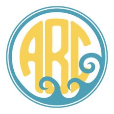 ocean waves monogram