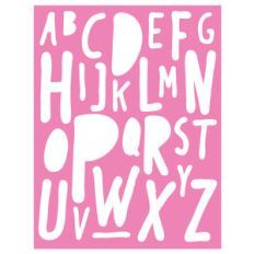 painted alphabet stencil / background