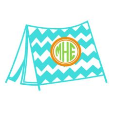 chevron tent monogram frame