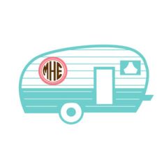 camper monogram frame