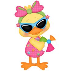 beach duck with beach ball