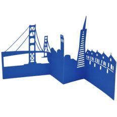 san francisco skyline accordion card