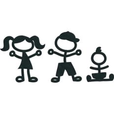 stick figures - children