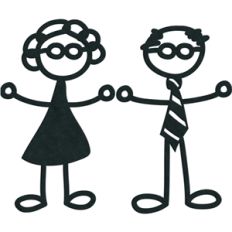 stick figures - grandparents