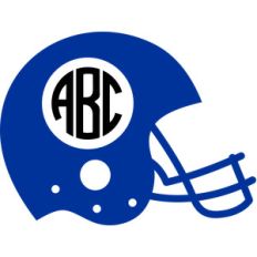 helmet football monogram