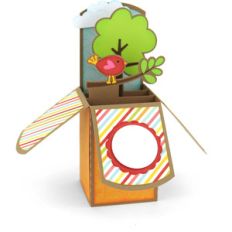5x7 box card bird on branch
