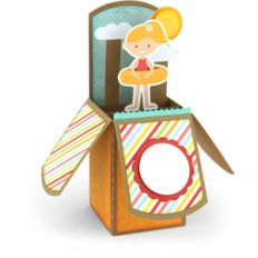 5x7 box card swimming girl