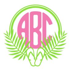 tropical sandals monogram frame