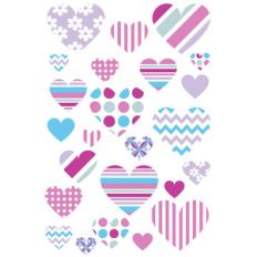 girly heart stickers
