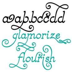 zp glamorize flourish lowercase