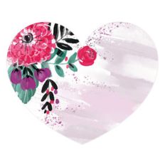 painted floral heart