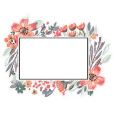 painted floral rectangle