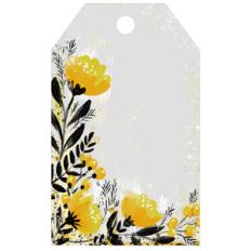 painted floral tag