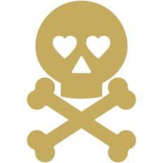 baby t-shirt: skull + cross bones