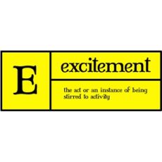 e is for excitement