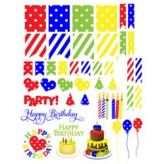 birthday planning stickers