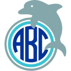 dolphin monogram